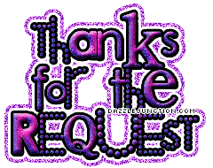 Purple outlined graphic that says Thanks for the Request.