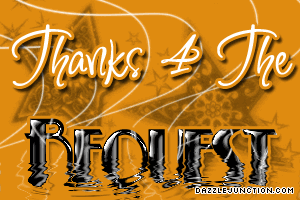 Gold and black glitter graphic that says Thanks 4 the Add.