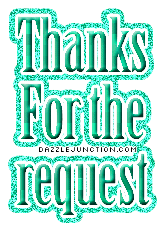 Turquoise graphic that says Thanks for the Request.