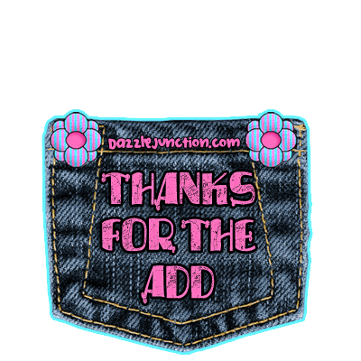 Cute cow graphic that says Thanks for the Add.