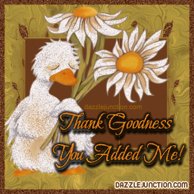 Cute duck graphic with a sweet friendship-style message.