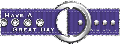 Animated purple glitter belt with a Have a Great Day saying.