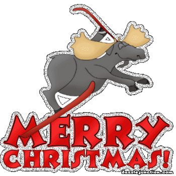 Christmas Moose Red