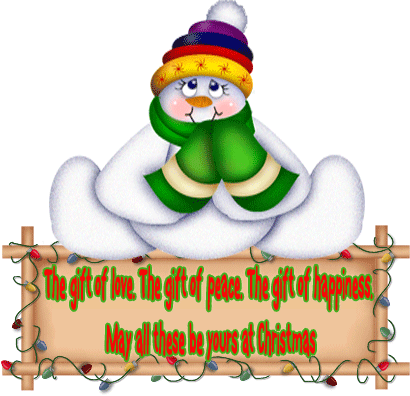 Snowman Christmas Peace