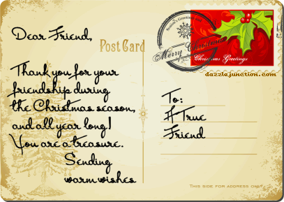 Your Friendship Postcard