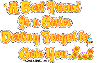 Orange ducky friendship graphic with a Best Friend quote.