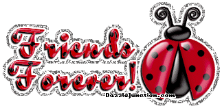 Cute ladybug graphic that says Friends Forever.