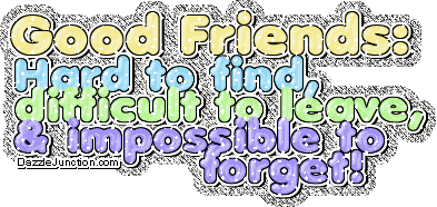 Yellow and blue quote graphic about good friends being like angels.