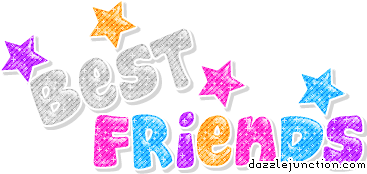 Pastel star graphic that says Friends.