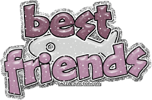 Gray and pink text graphic that says Best Friends.