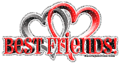 Red heart graphic that says Best Friends.