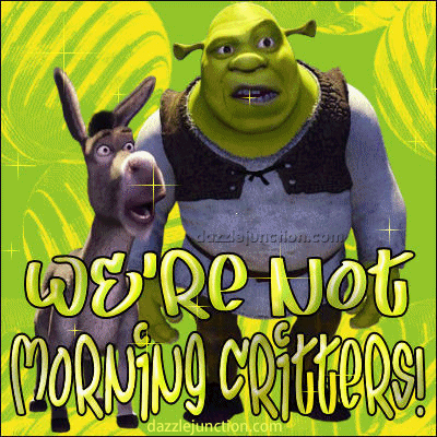 Not Morning Critters Shrek