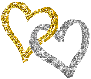 Glod Silver Hearts