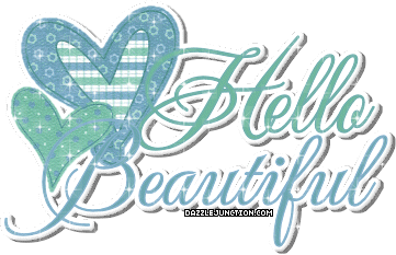 Pretty floral hello greeting image that says Hello Beautiful