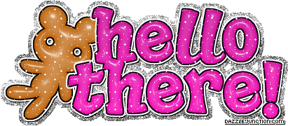 Orange and pink flower greeting image that says Hello There