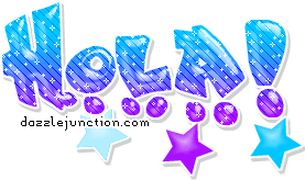 Blue glitter greeting image with hearts and stars