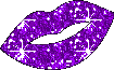 Purple Glitter Lips